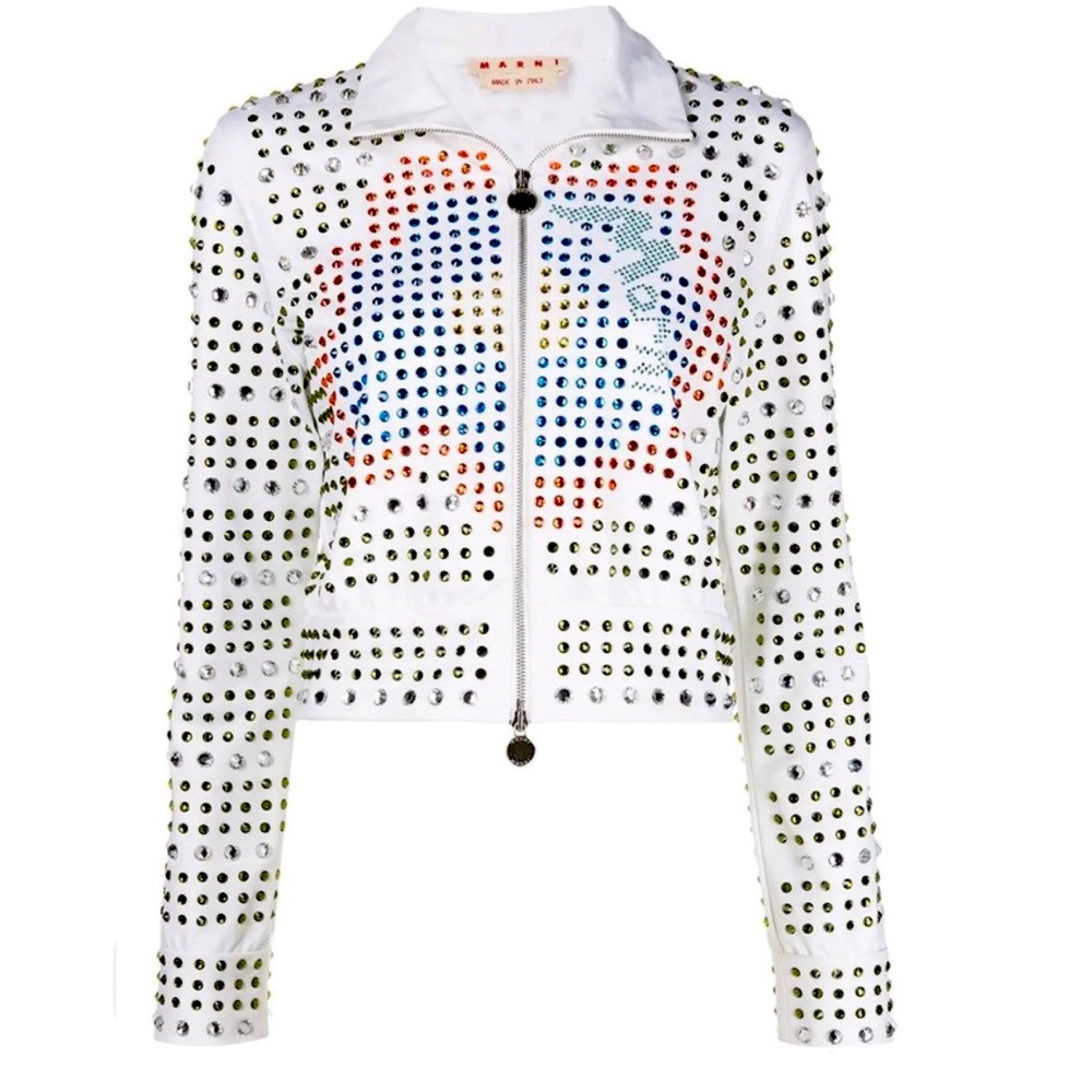 Marni Runway Crystal Bomber Jacket